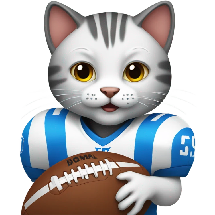 Cat playing football emoji