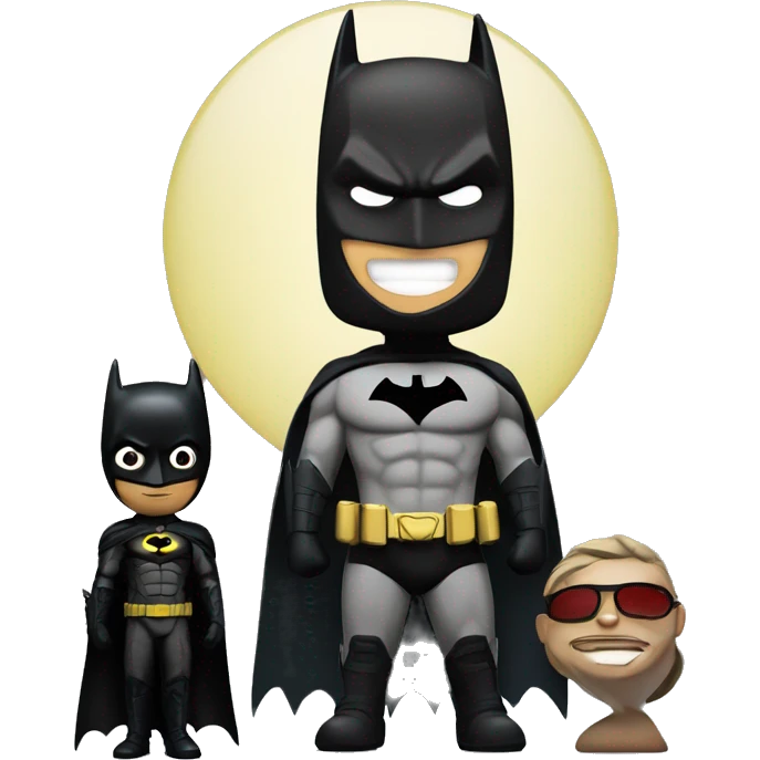 Batman next to black robin emoji