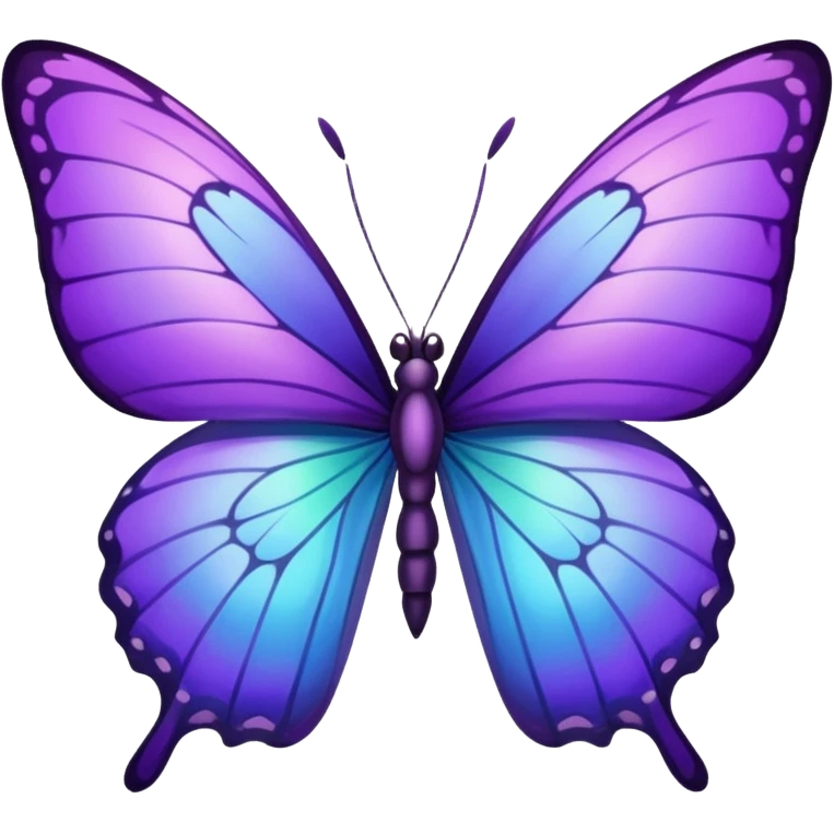 Purple butterfly with sharp ends on each wing emoji
