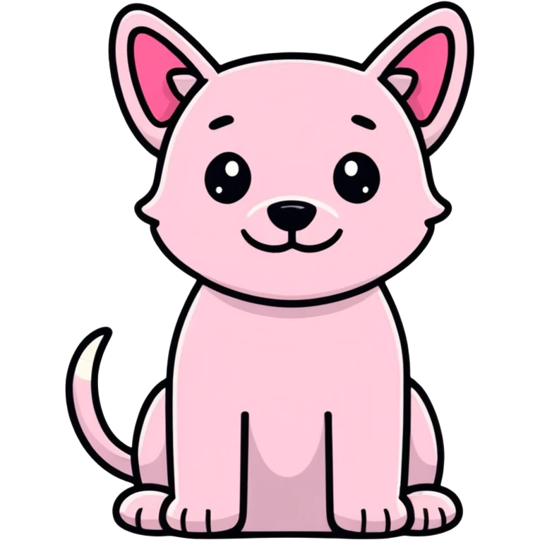 Pink dog emoji