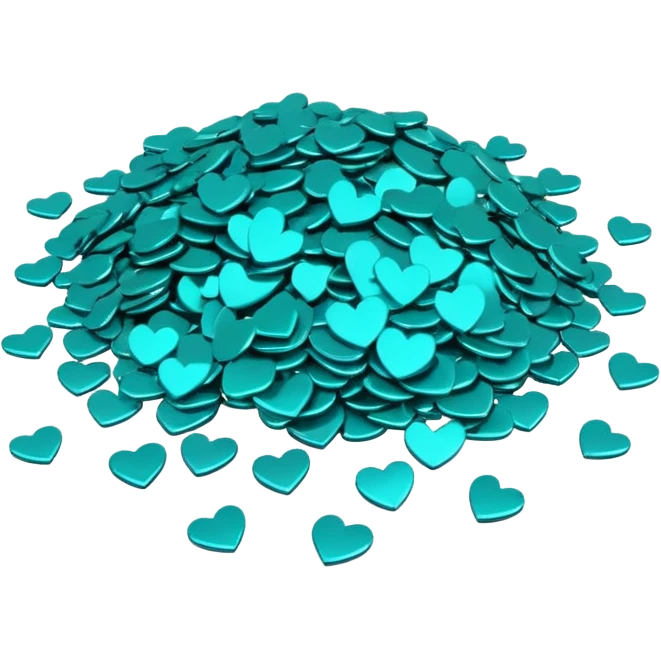 Teal celebration pop emoji