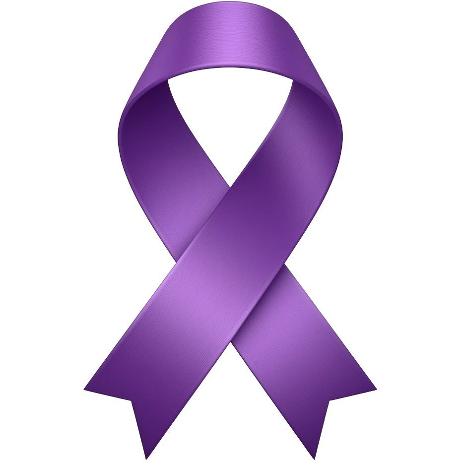 Purple ribbon emoji