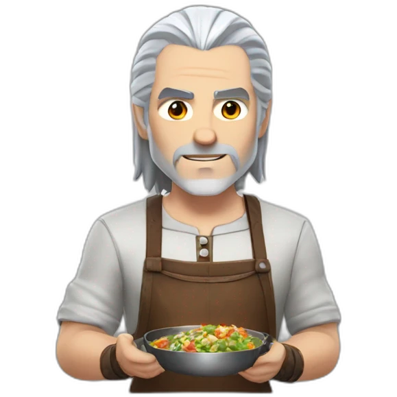 Geralt of rivia cooking emoji