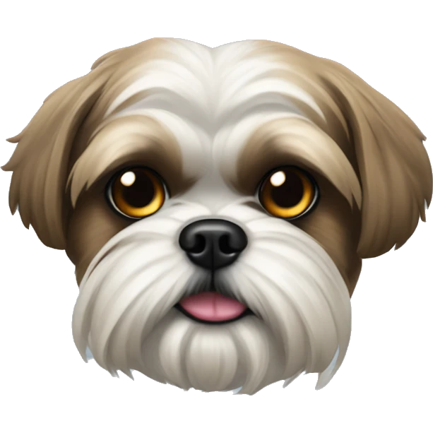 Shihtzu cross shnauzer gangster  emoji