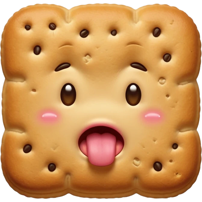 cute biscuit no cream cry tounge emoji