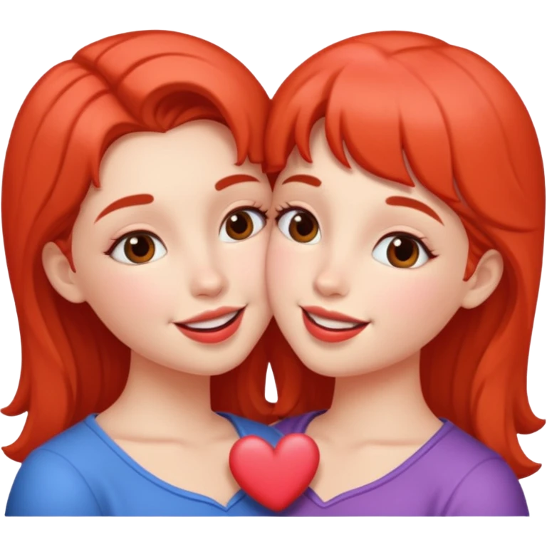 girls kissing emoji