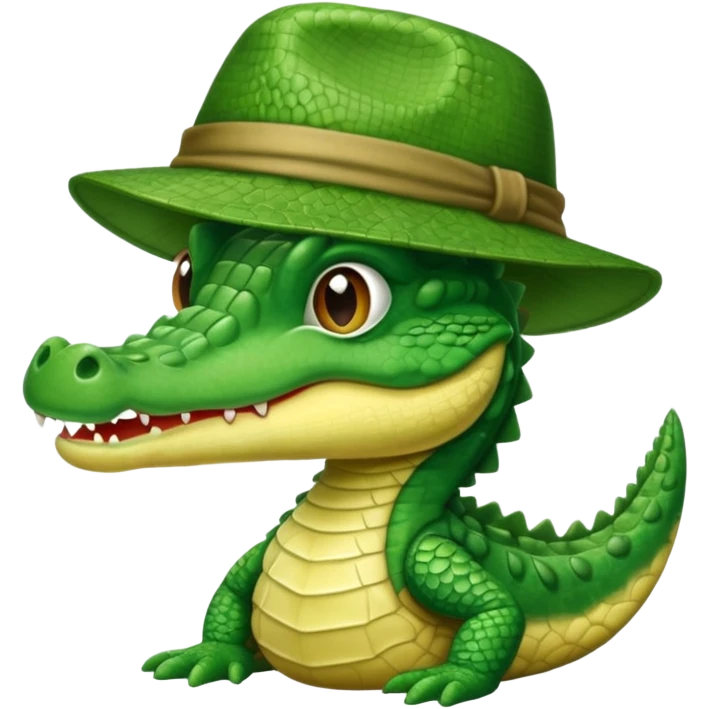 baby crocodile in hats emoji