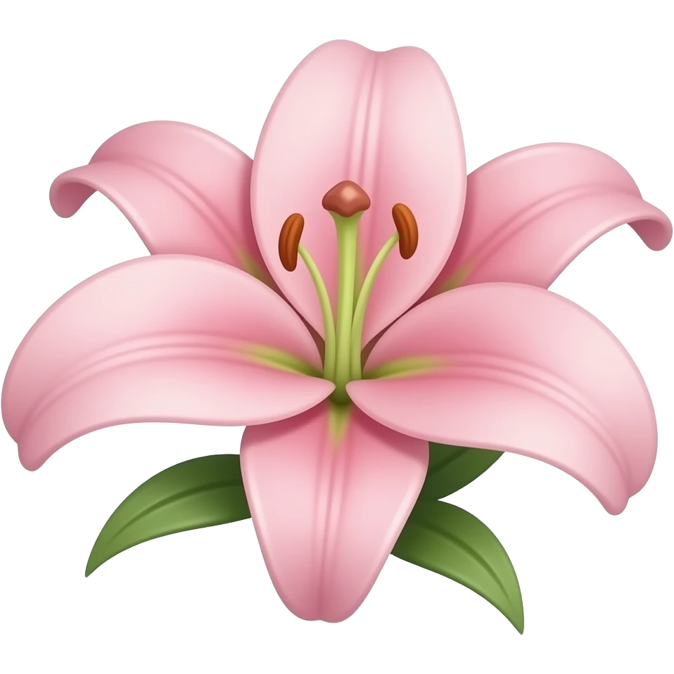 Pink lilies flowers emoji