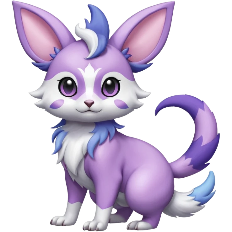 Shiny Furret-Absol-Espurr-Mienshao-Espeon-Hybrid (Full body) emoji