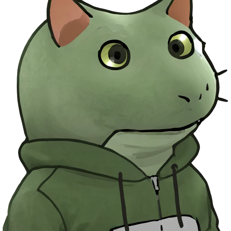 Cat wearing hoodie emoji