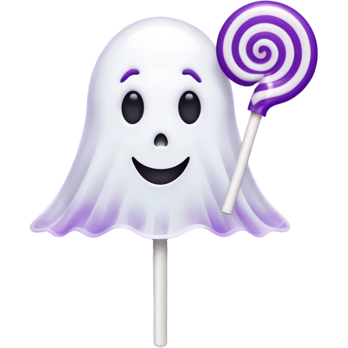 ghost lolipop purple and white emoji