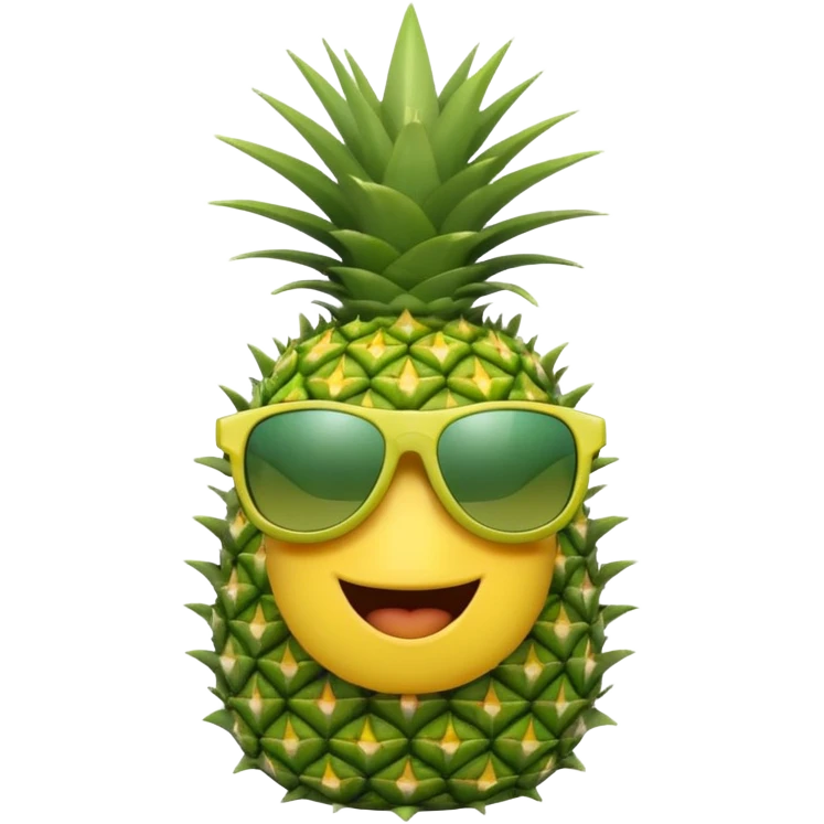 A hat with a sunglasses mixed with and ananas emoji