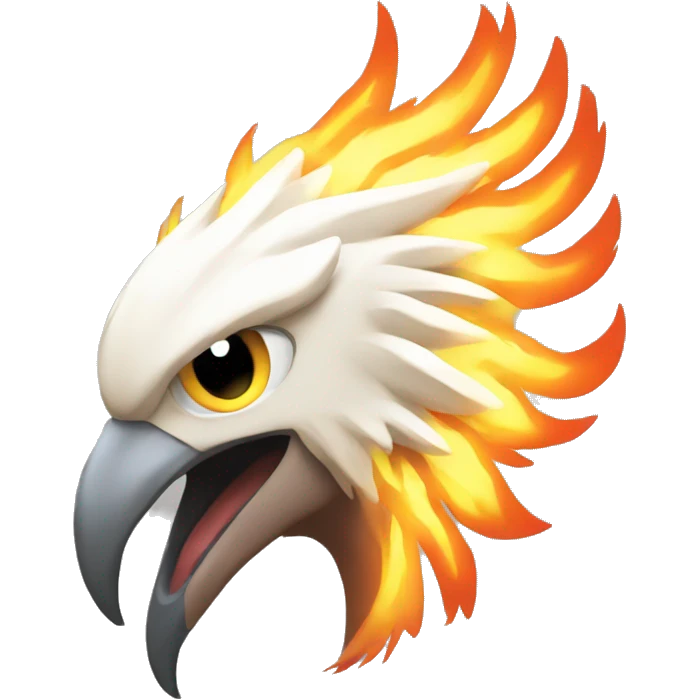 simple head fire phoenix emoji