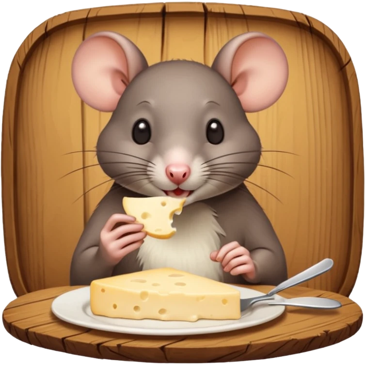 make a rat eating cheese emoji
