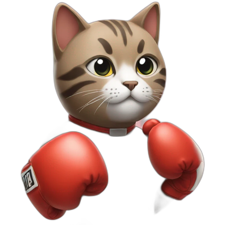 cat with boxing gloves emoji