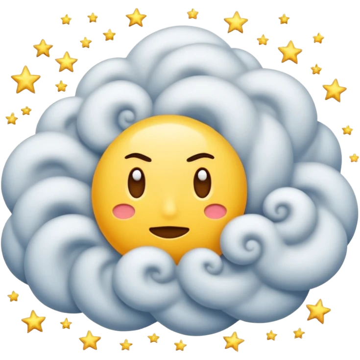 Make a fight dust Cloud with stars emoji