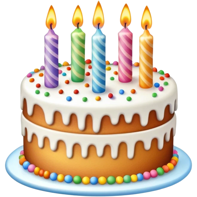 birthday cake with candles emoji