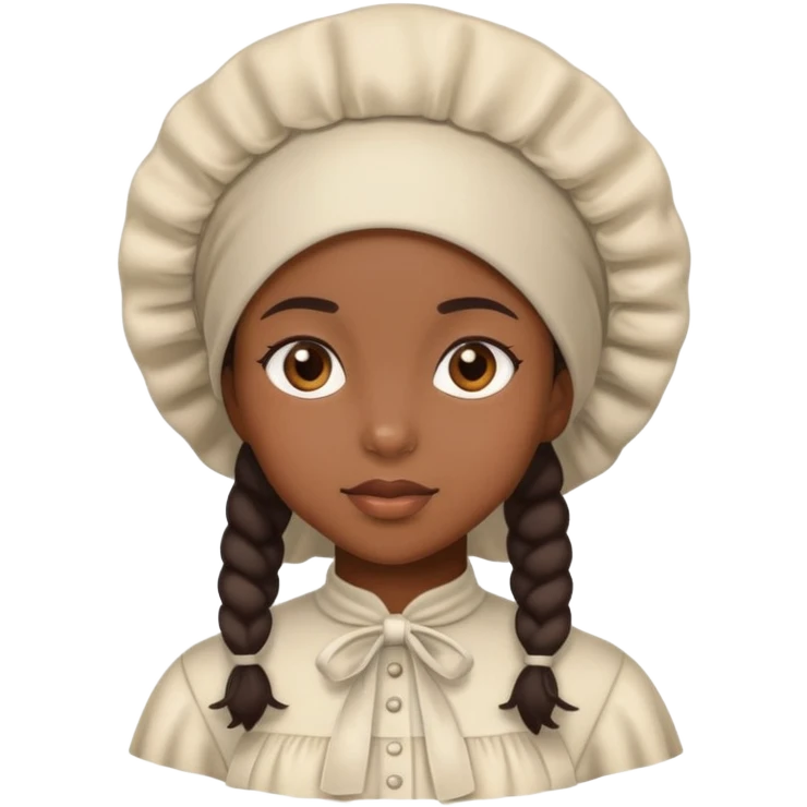 black girl with bonnet emoji