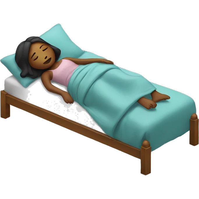 girl sleeping in bed emoji