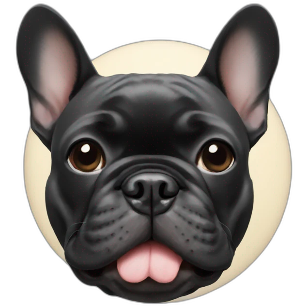 black french bulldog emoji