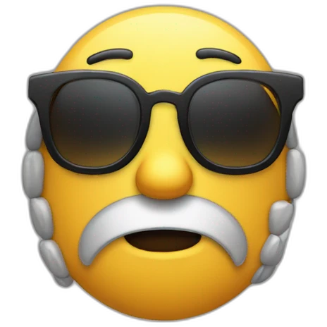 Cincuenton con gafas durmiendo emoji