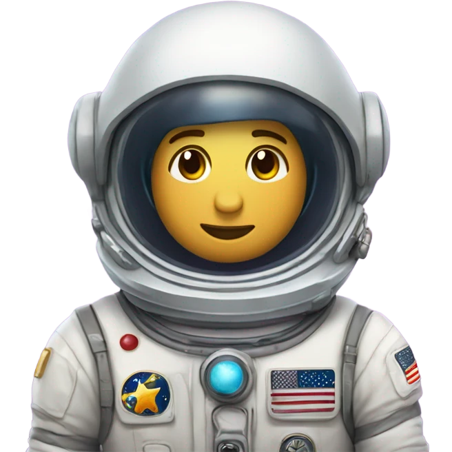 Astronauta sorprendido con unicornio encima  emoji