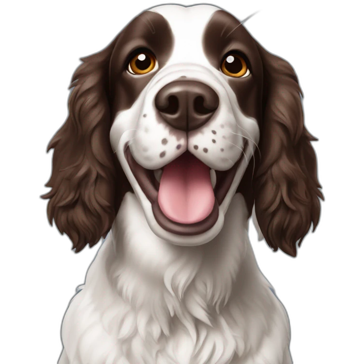 Springer spaniel silly emoji