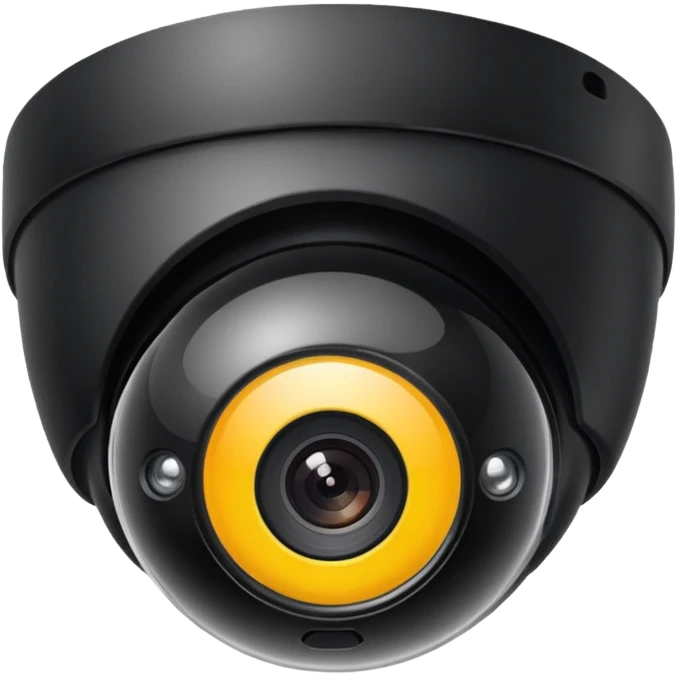 Dome cctv camera in black  emoji