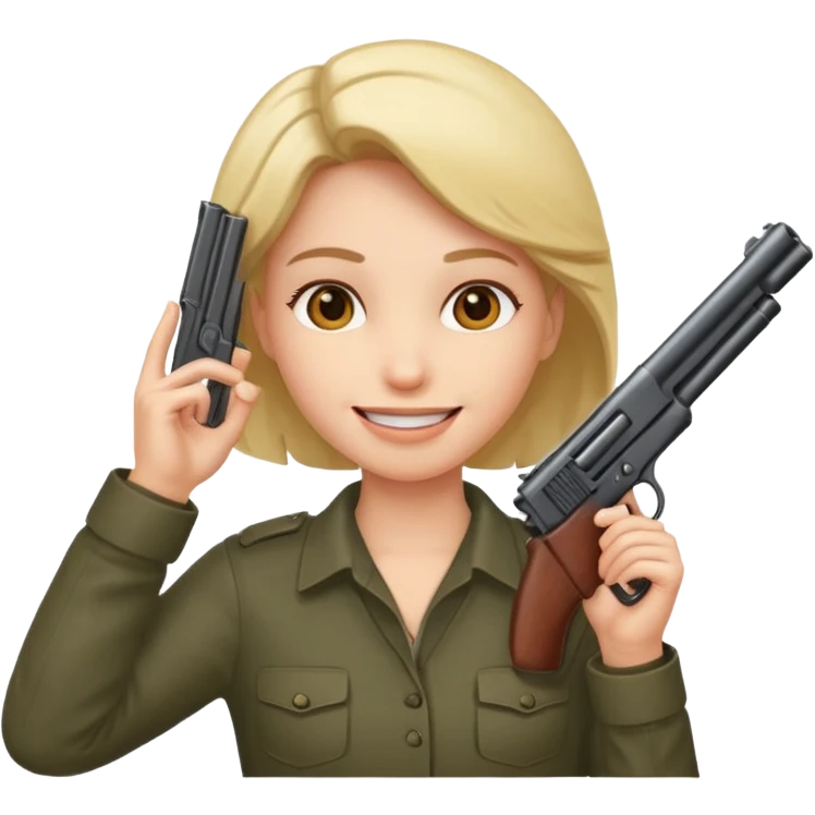 smiling with gun to head emoji