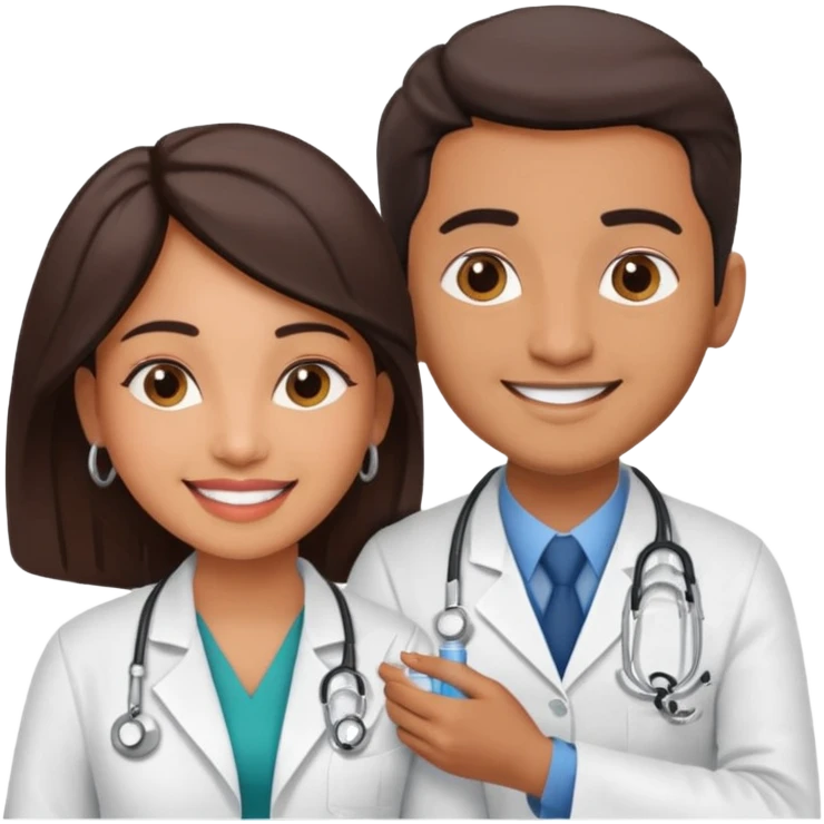 doctor makes a vaccine to woman
 emoji