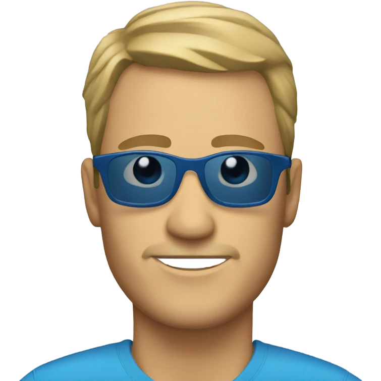 male driver in blue sunglasses emoji