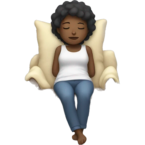 girl sleep after work  emoji