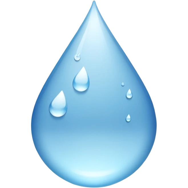 Una gota de agua blanca emoji
