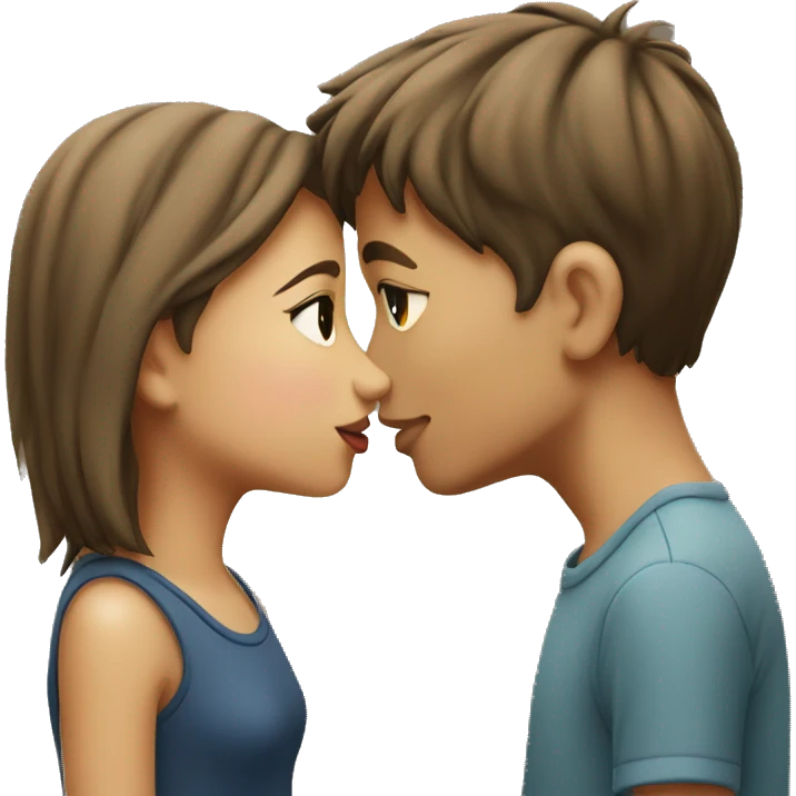 Boy kiss girl emoji