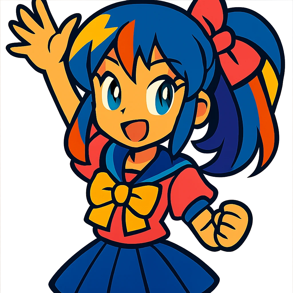 anime girl in vibrant toon style emoji