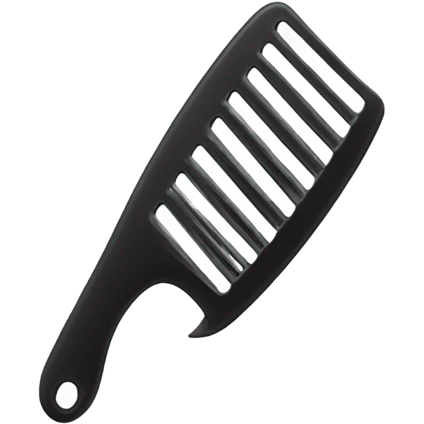 Comb for agro hair with metal emoji