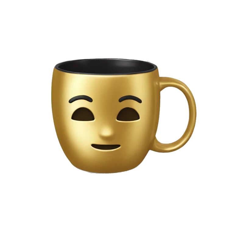 vintage Metallic Gold Coffee Mug emoji