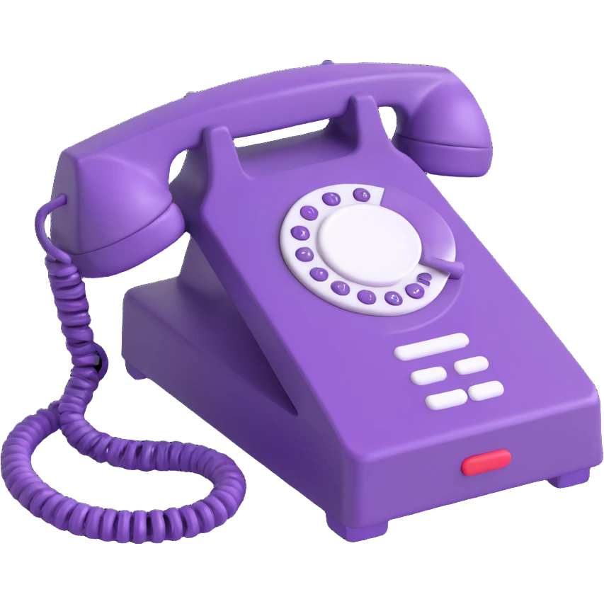purple phone receiver emoji