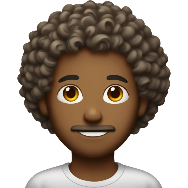 Kuppa with curly hair emoji
