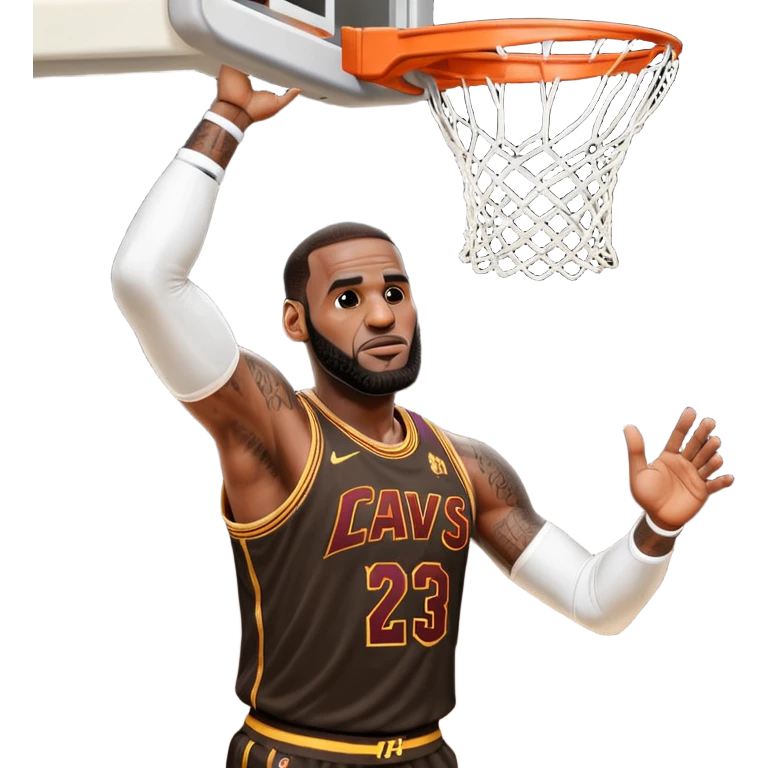 LeBron James dunking emoji