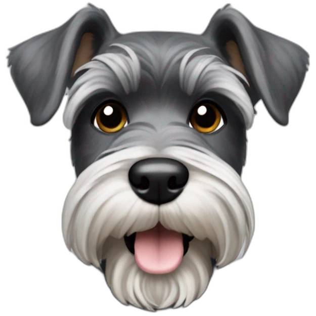 miniature schnauzer chunky emoji