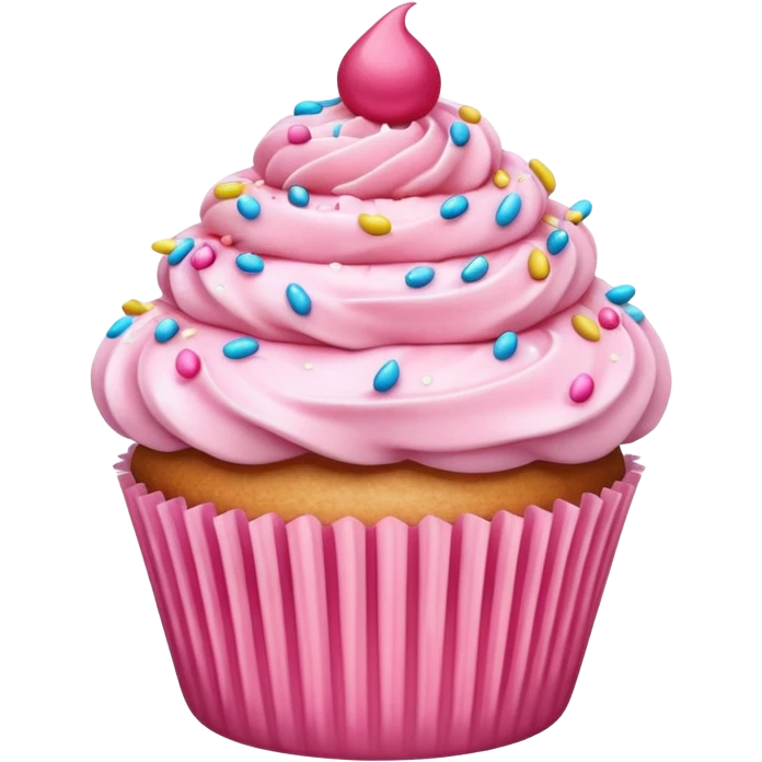 Cupcake with pink icing emoji
