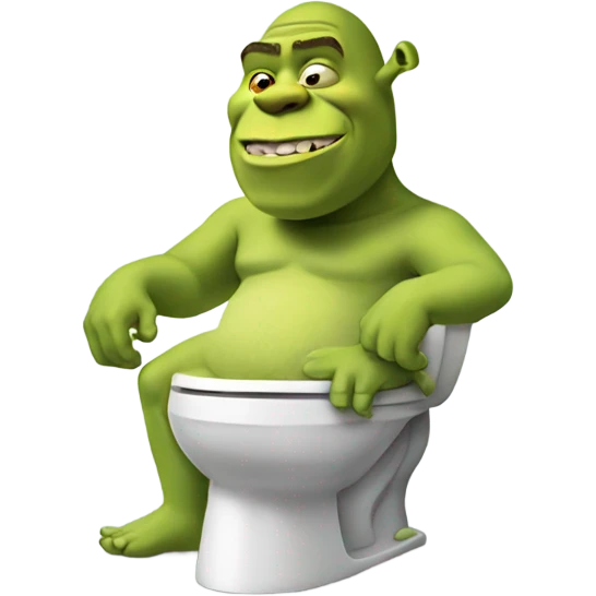 Shrek on toilet emoji