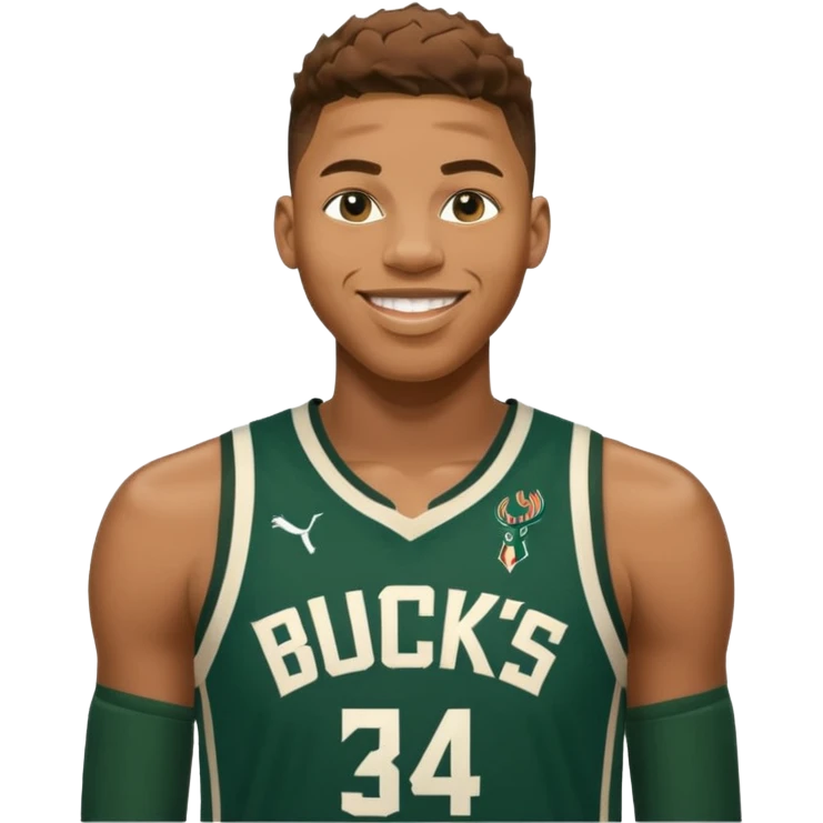 giannis smiling Bucks number 34 emoji