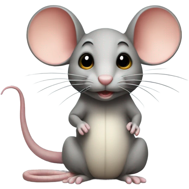 Mouse body with a snake’s head  emoji