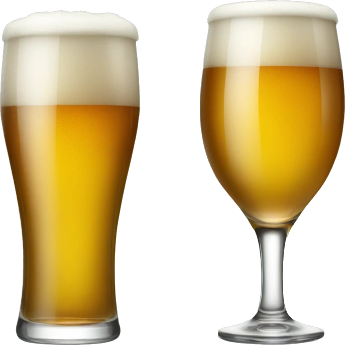 Half empty beer glass emoji