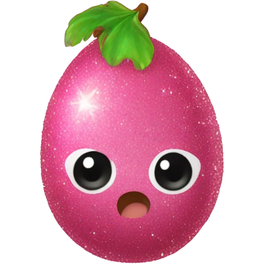 Pink kiwi with glitter  emoji