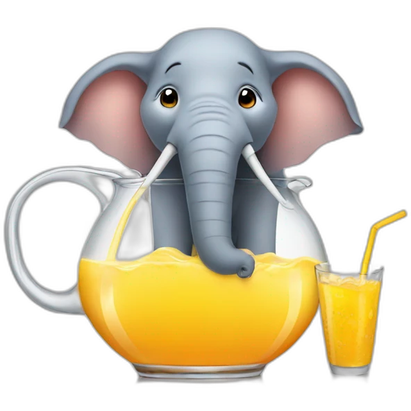 Elephant drink juice emoji