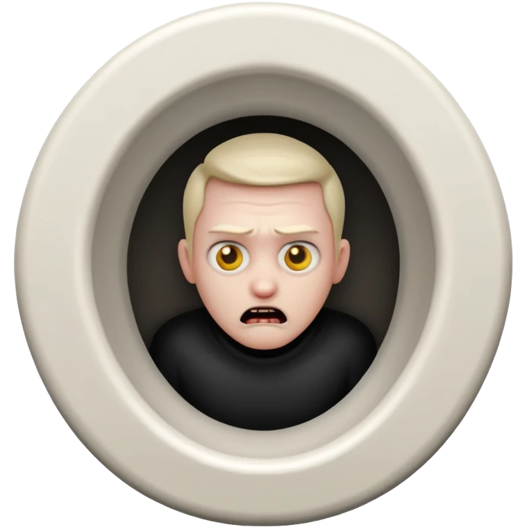 Evil toilet with man inside emoji