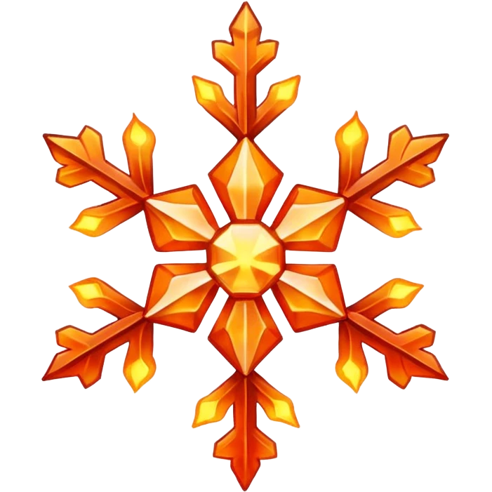 a fiery snowflake that is ignited emoji